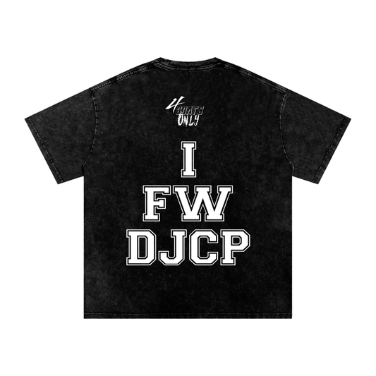 Snow Washed Oversized Cotton T-Shirt