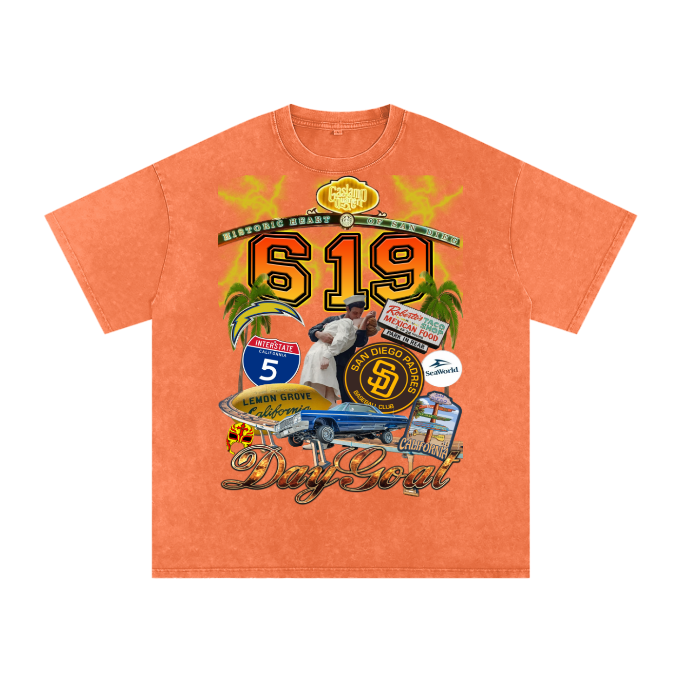 Snow Washed Oversized Cotton T-Shirt