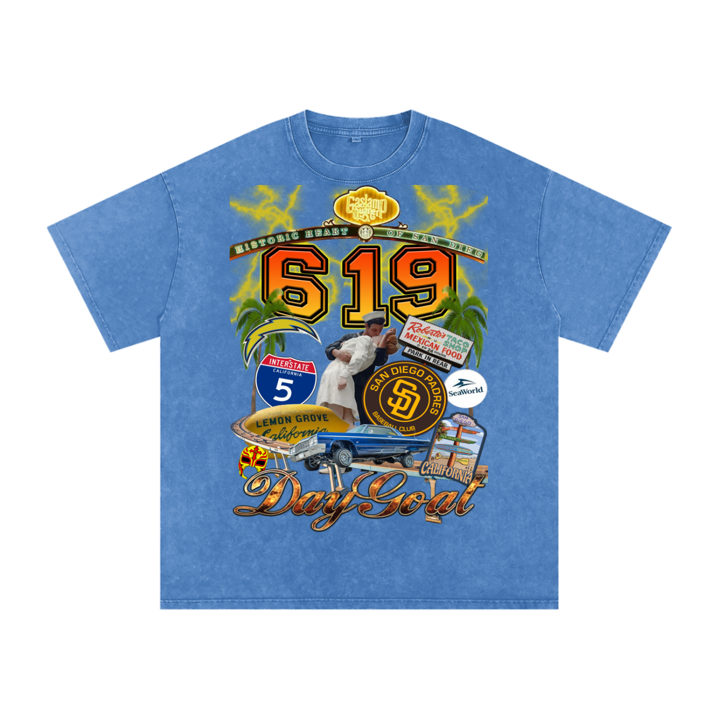 Snow Washed Oversized Cotton T-Shirt