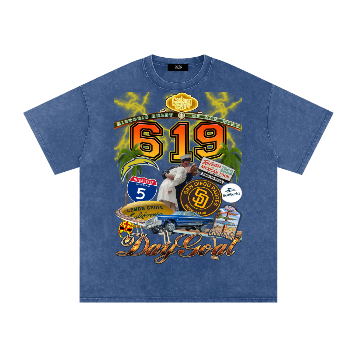 Snow Washed Oversized Cotton T-Shirt