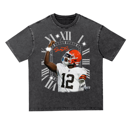 Shadeur Perfect Timing Snow Washed Oversize T-Shirt