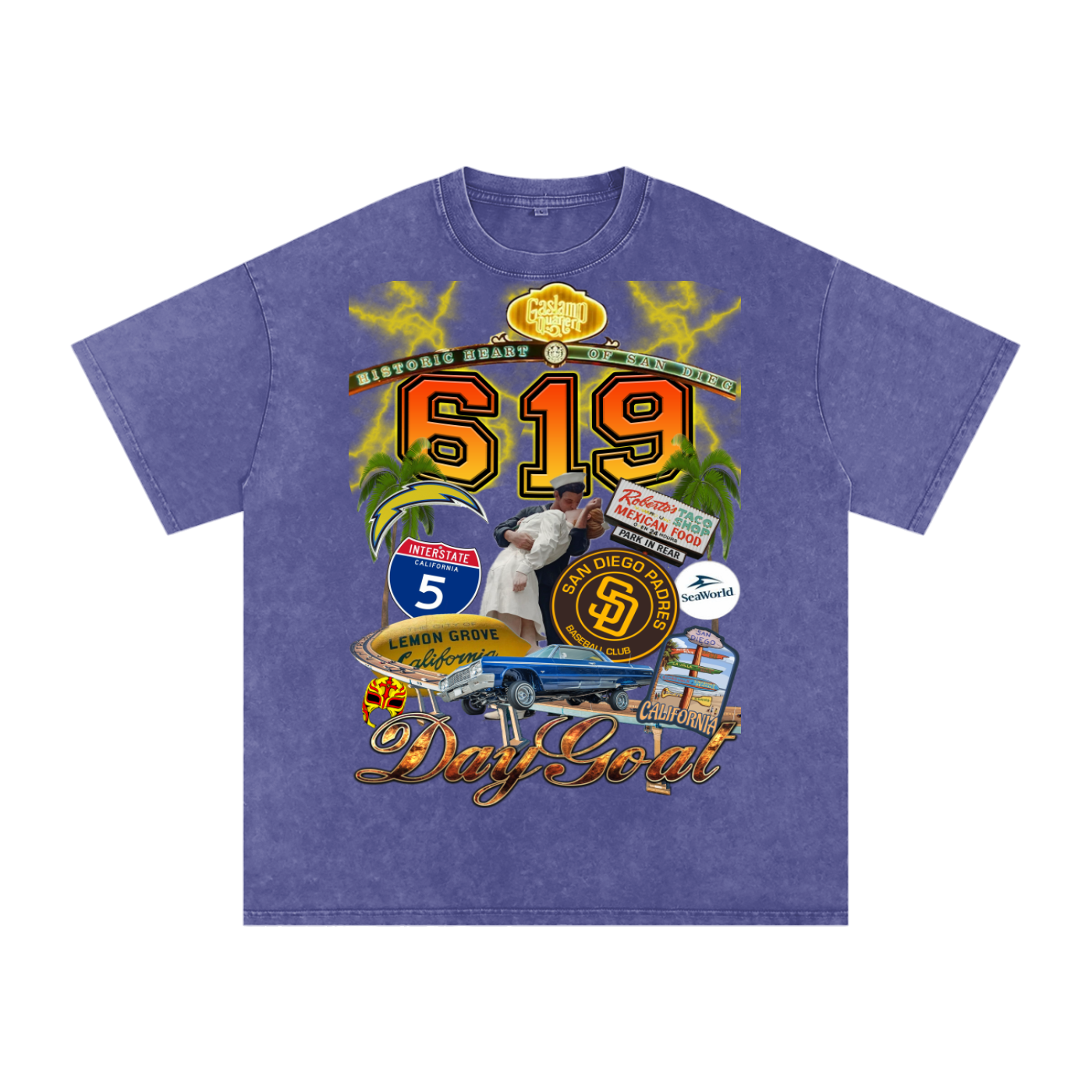 Snow Washed Oversized Cotton T-Shirt