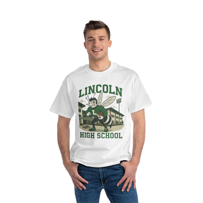 Lincoln High School Bee Short-Sleeve T-Shirt, Team Spirit Tee, School Pride Shirt, Graduation Gift, High School Reunion Apparel