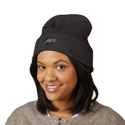 4GO Cuffed Beanie with Embroidery - Cozy, Stylish Winter Hat, Perfect for Gifting, Streetwear, Casual Outfits, Cold Weather Wear