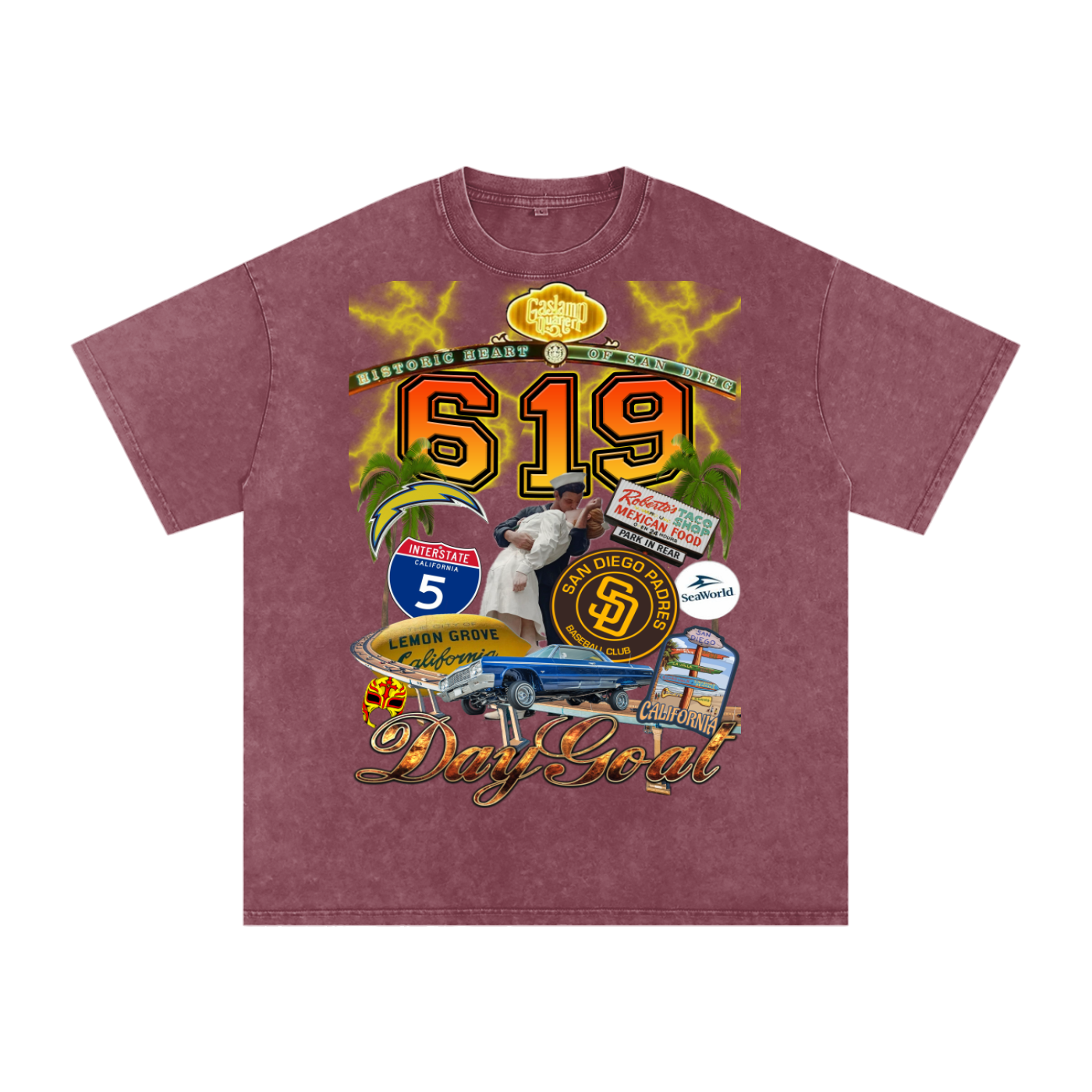 Snow Washed Oversized Cotton T-Shirt