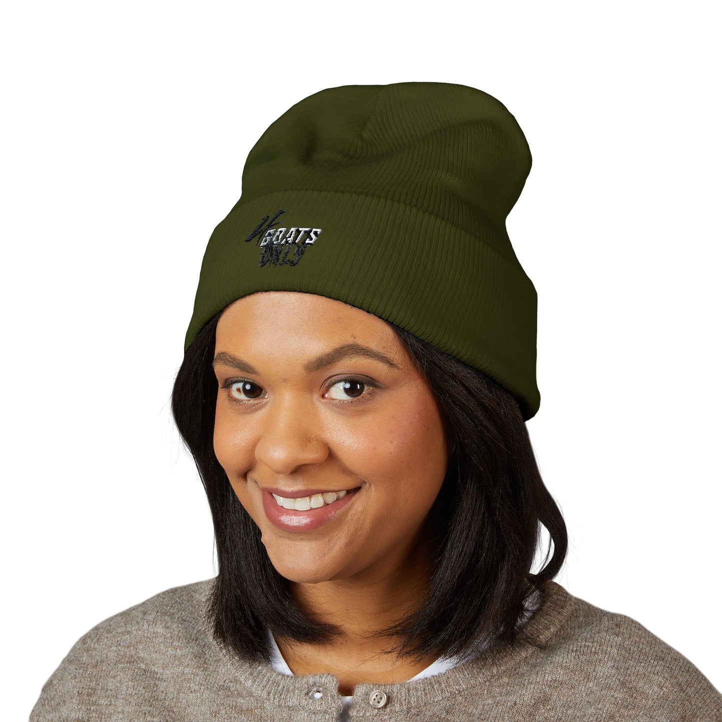 4GO Cuffed Beanie with Embroidery - Cozy, Stylish Winter Hat, Perfect for Gifting, Streetwear, Casual Outfits, Cold Weather Wear