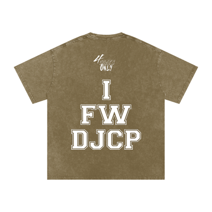 Snow Washed Oversized Cotton T-Shirt