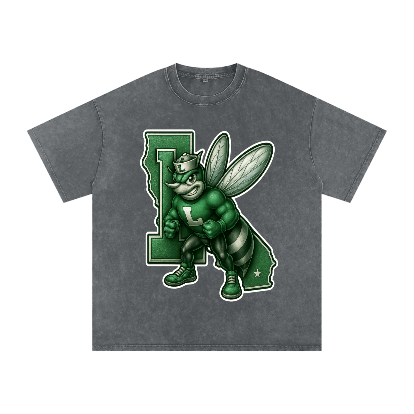 Lincoln High Alumni Washed Oversized Cotton T-Shirt