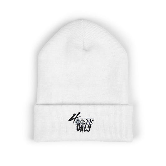 4GO Cuffed Beanie with Embroidery - Cozy, Stylish Winter Hat, Perfect for Gifting, Streetwear, Casual Outfits, Cold Weather Wear