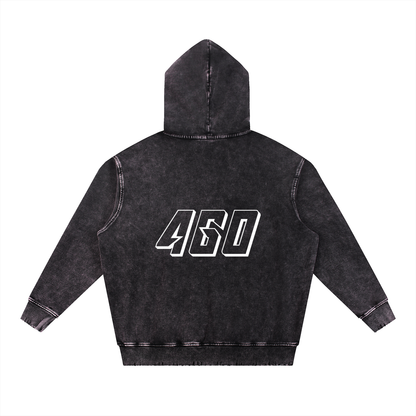Snow Wash Hand-Frayed Heavyweight  Hoodie