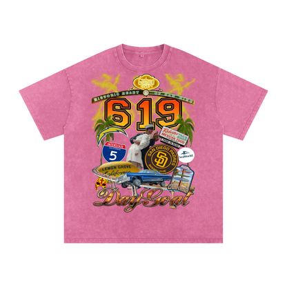 Snow Washed Oversized Cotton T-Shirt