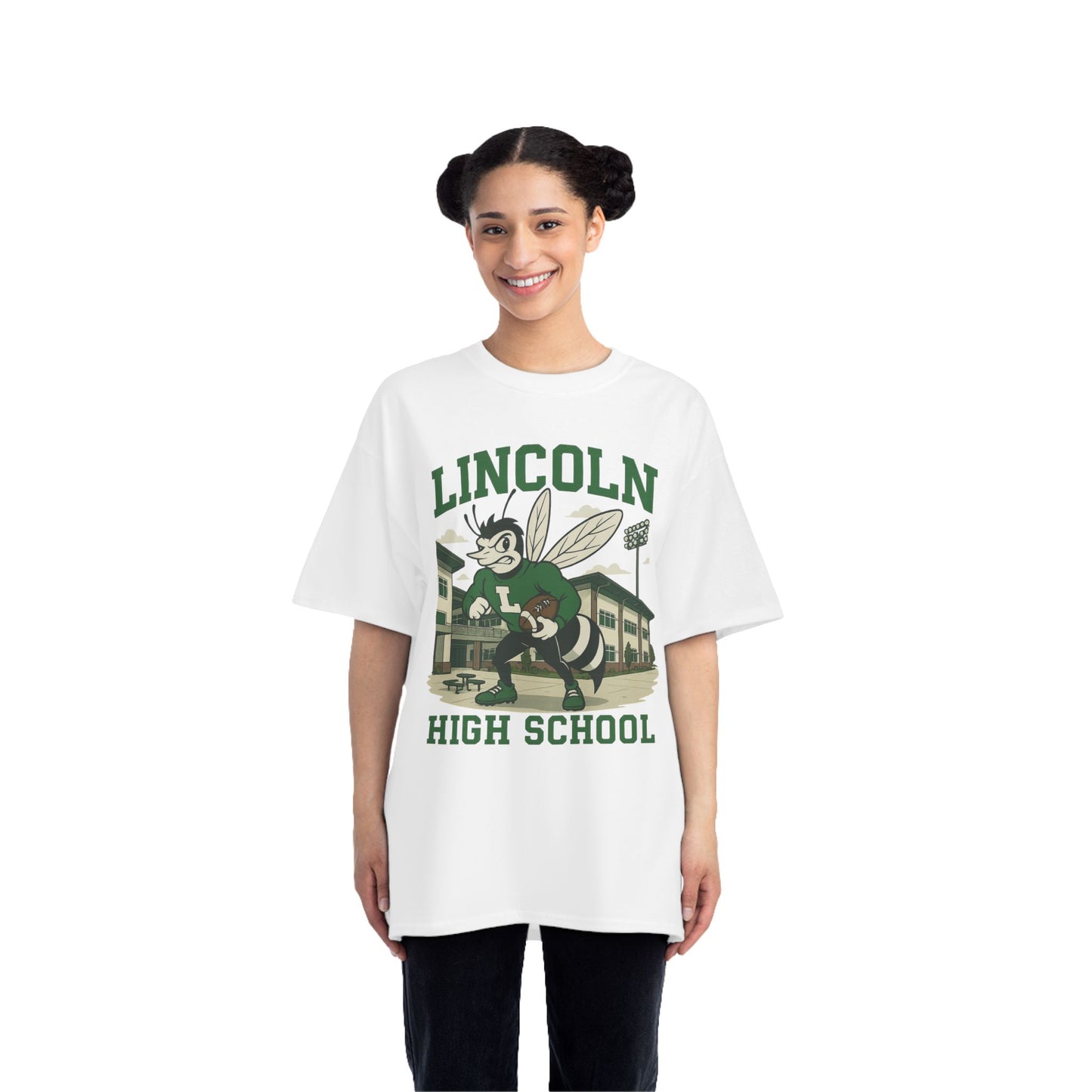 Lincoln High School Bee Short-Sleeve T-Shirt, Team Spirit Tee, School Pride Shirt, Graduation Gift, High School Reunion Apparel