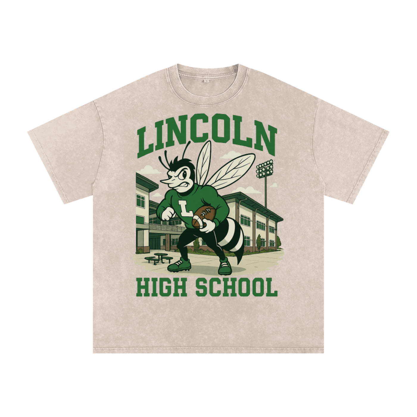 Lincoln High Washed Graphic Tee*Runs Small Please Go Size Up For Comfort*