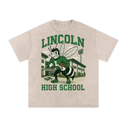 Lincoln High Washed Graphic Tee*Runs Small Please Go Size Up For Comfort*