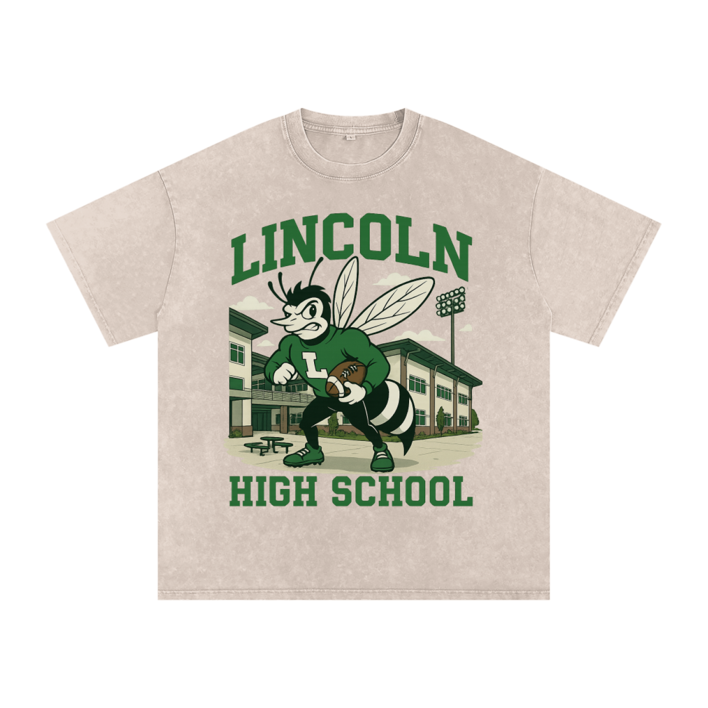 Snow Washed Oversized Cotton T-Shirt