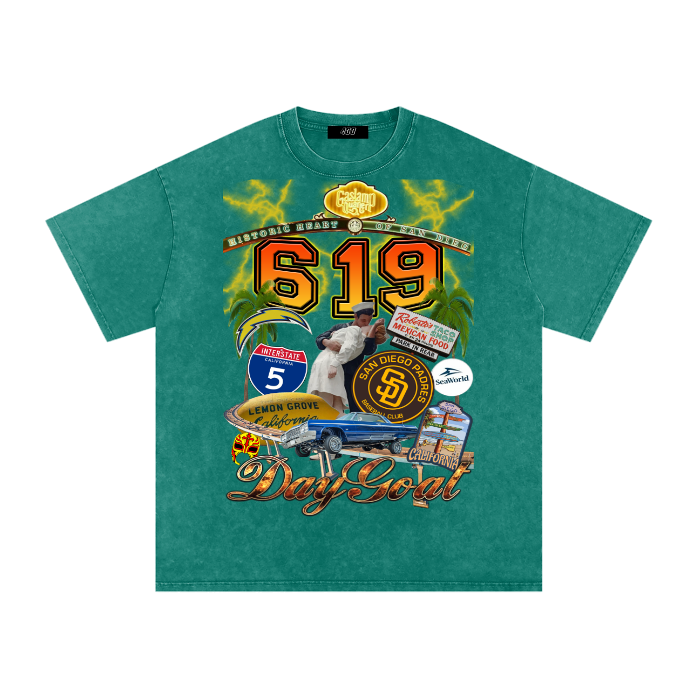 Snow Washed Oversized Cotton T-Shirt