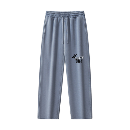 Frayed Enzyme Washed Fleece Sweatpants