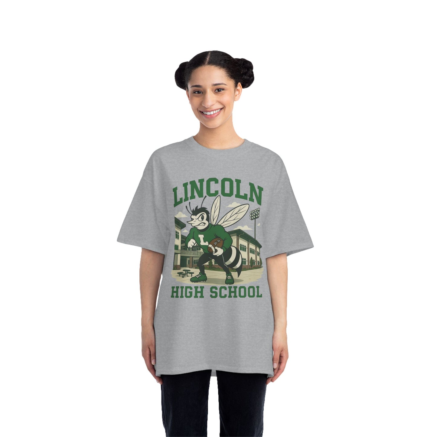 Lincoln High School Bee Short-Sleeve T-Shirt, Team Spirit Tee, School Pride Shirt, Graduation Gift, High School Reunion Apparel