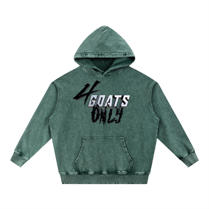 Snow Wash Hand-Frayed Heavyweight  Hoodie