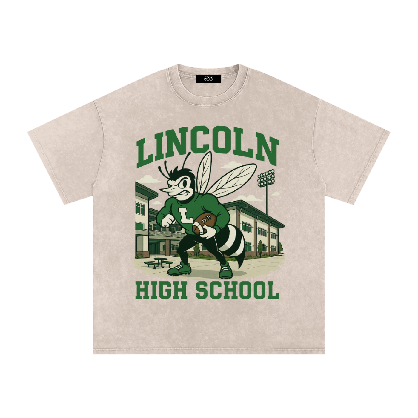 Snow Washed Oversized Cotton T-Shirt