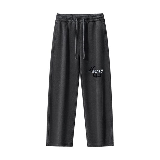 Frayed Enzyme Washed Fleece Sweatpants