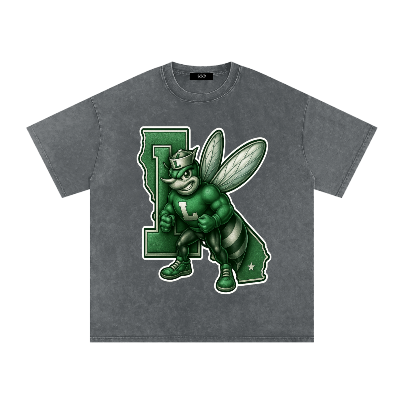 Lincoln High Alumni Washed Oversized Cotton T-Shirt