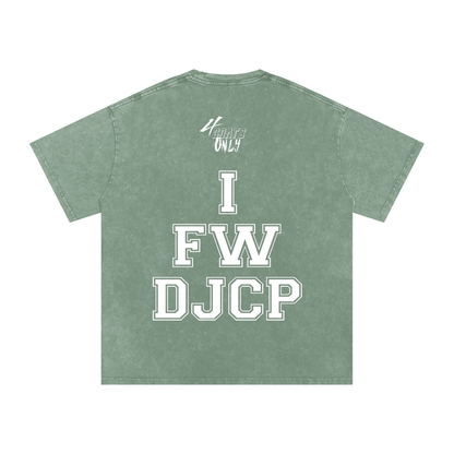 Snow Washed Oversized Cotton T-Shirt