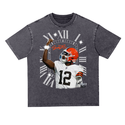 Shadeur Perfect Timing Snow Washed Oversize T-Shirt