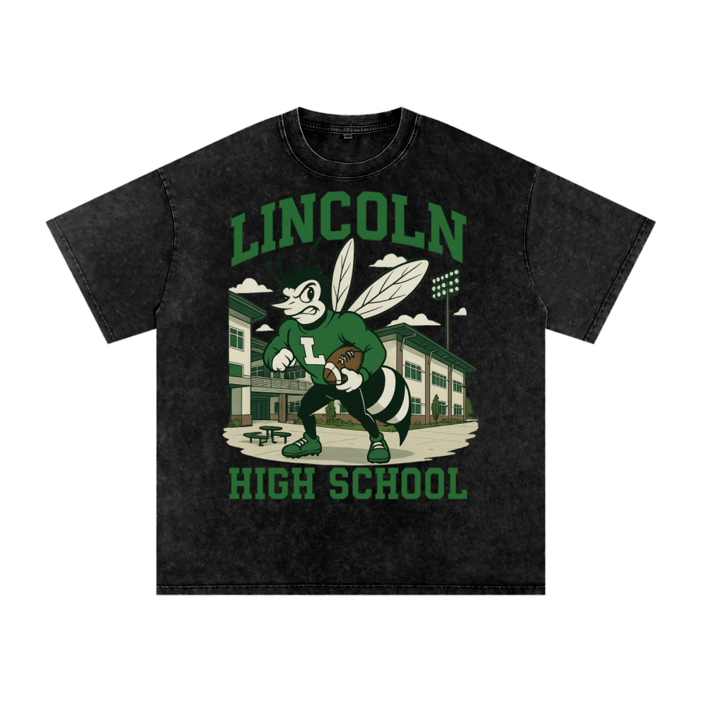 Lincoln High Washed Graphic Tee*Runs Small Please Go Size Up For Comfort*