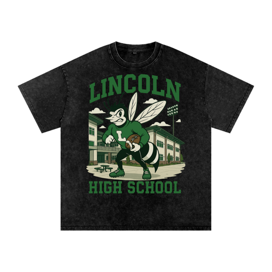 Lincoln High Washed Graphic Tee*Runs Small Please Go Size Up For Comfort*