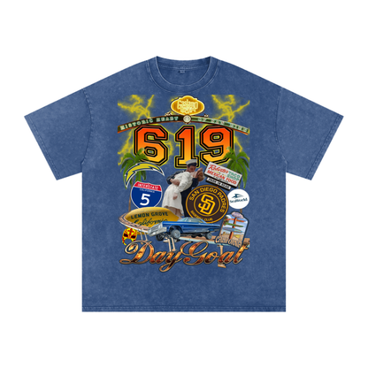 Snow Washed Oversized Cotton T-Shirt