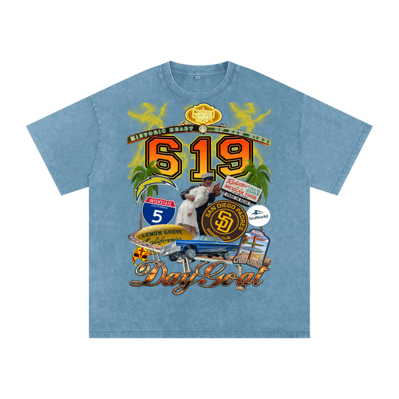 Snow Washed Oversized Cotton T-Shirt