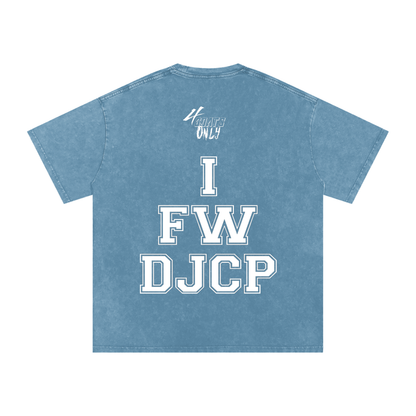 Snow Washed Oversized Cotton T-Shirt