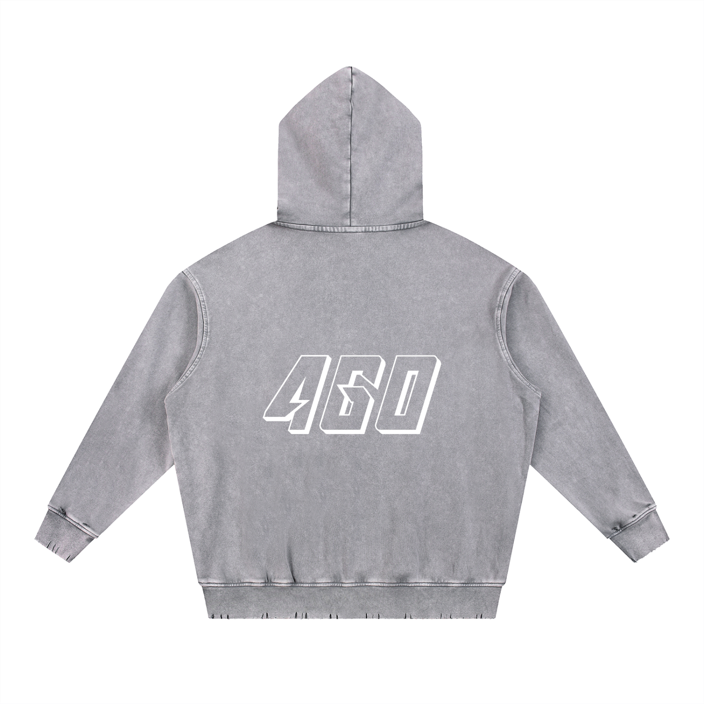 Snow Wash Hand-Frayed Heavyweight  Hoodie