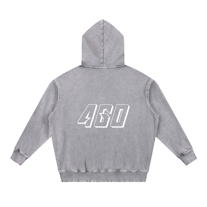 Snow Wash Hand-Frayed Heavyweight  Hoodie