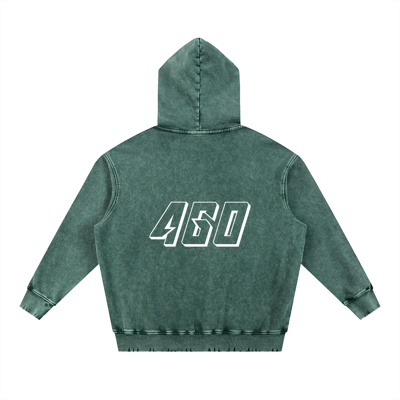 Snow Wash Hand-Frayed Heavyweight  Hoodie