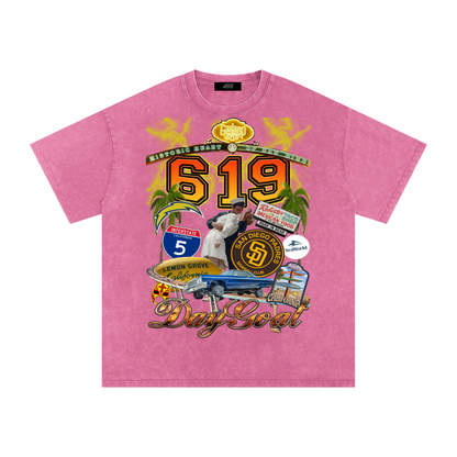 Snow Washed Oversized Cotton T-Shirt