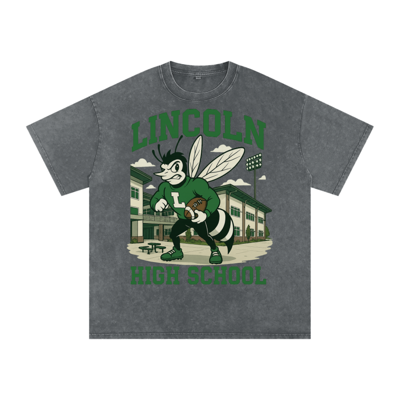 Lincoln High Washed Graphic Tee*Runs Small Please Go Size Up For Comfort*