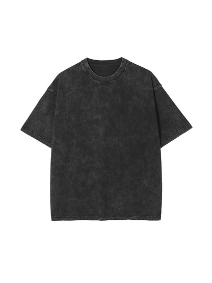 Snow Washed Oversized Cotton T-Shirt